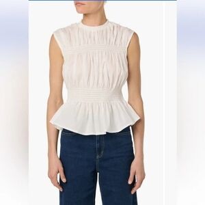 Joe's Jeans White Sleeveless Blouse Size M Nwt